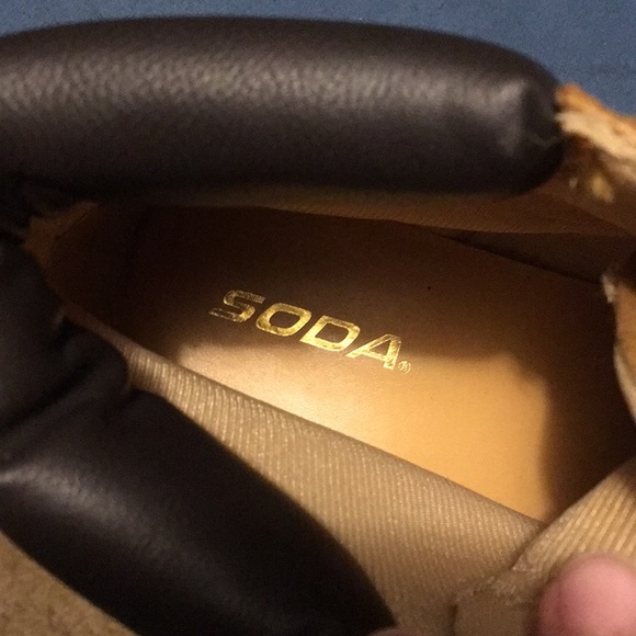 Soda Work Boot Style Suede Ankle Boots - Picture 5 of 5